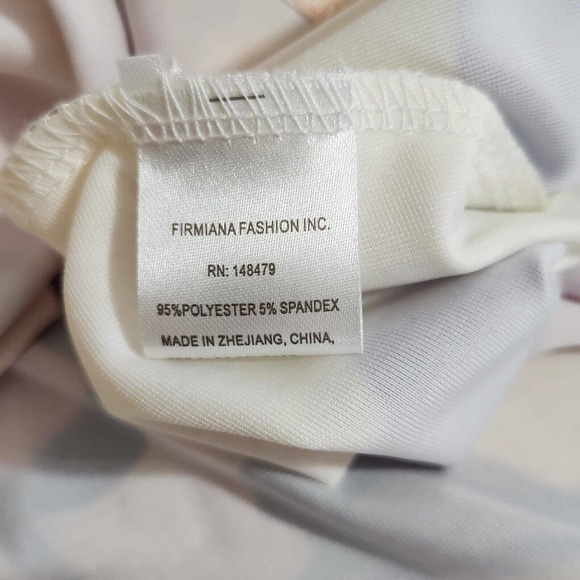 Lily Firmiana Womens Top Blouse Size XL Purple Yellow Short Sleeve Floral NWT - Picture 5 of 7